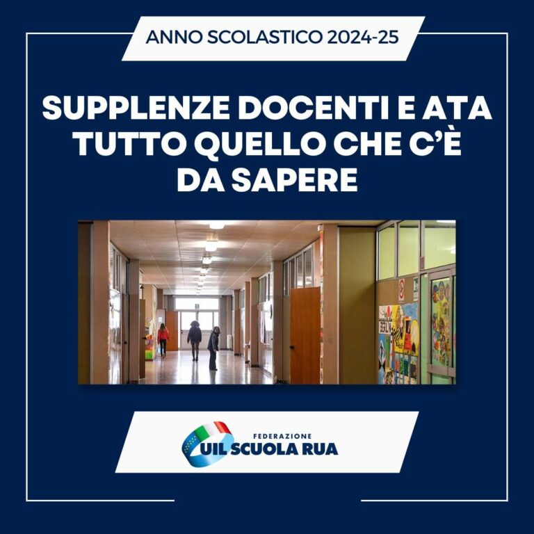 Supplenze docenti e ata A.S. 2024/25: tutto quello che c’è da sapere