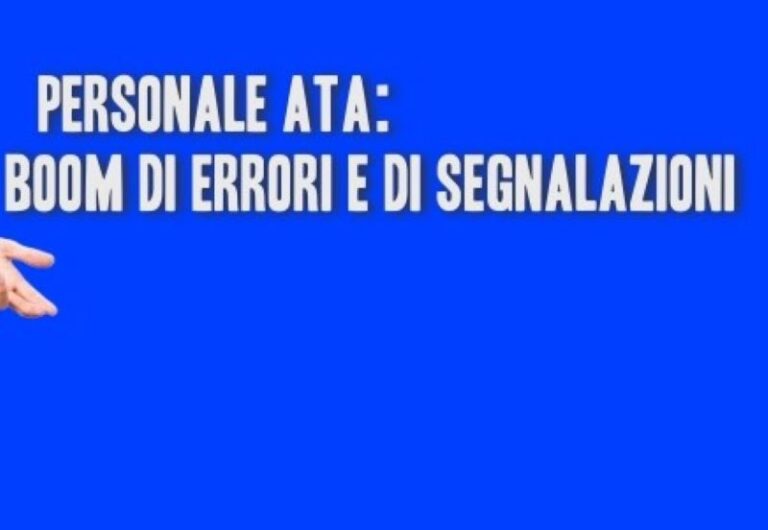 Troppe segnalazioni del personale Ata per erronea segnalazione delle posizioni  economiche